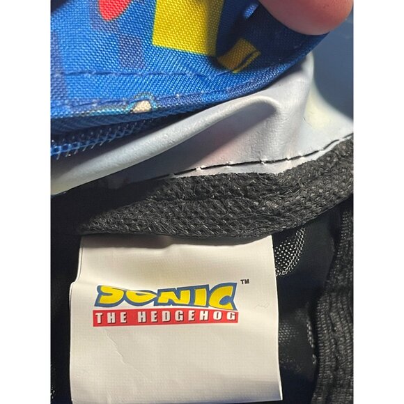 Sonic The Hedgehog Game On Blue Kids Backpack With Padded Straps Back To School - Picture 6 of 9